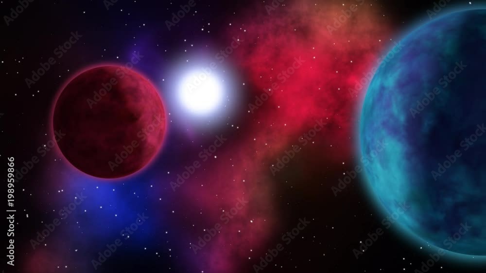 Space landscape. Loop. Space landscape. Loop.