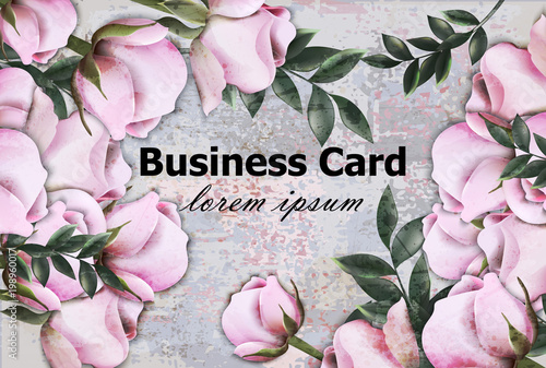 Vintage roses background Vector. Retro geometric stripes texture layout illus...