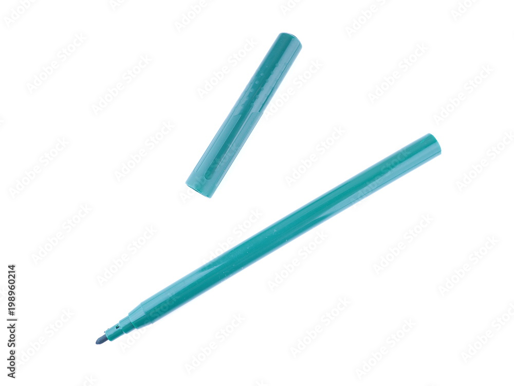 colored felt-tip pen on white background colored felt-tip pen on white background
