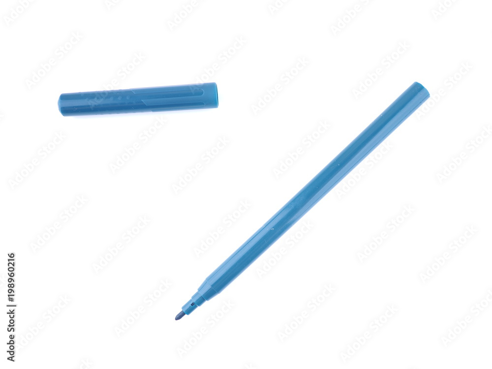 colored felt-tip pen on white background colored felt-tip pen on white background