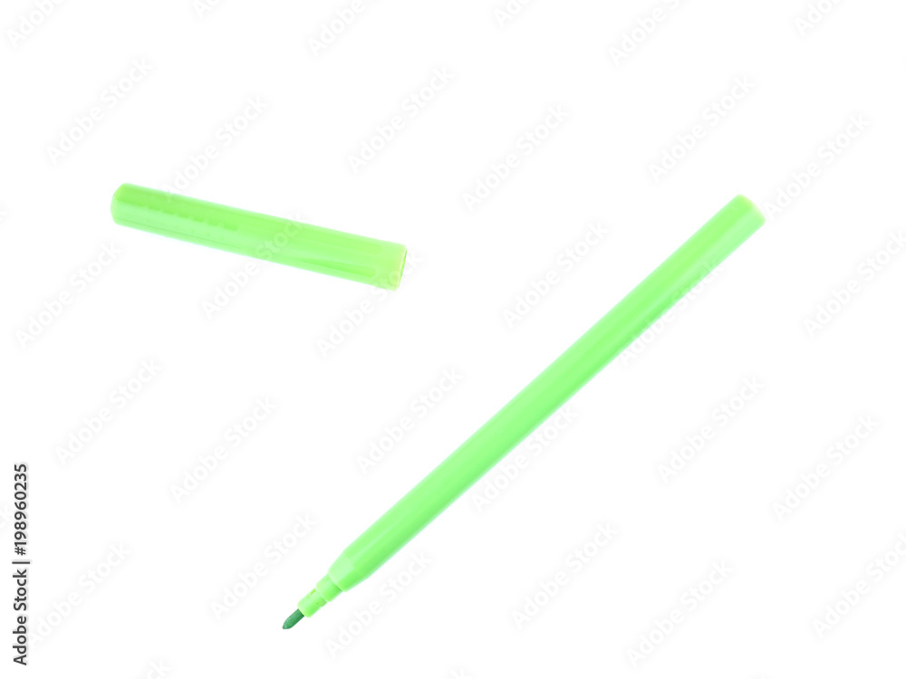 colored felt-tip pen on white background colored felt-tip pen on white background
