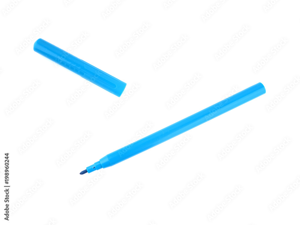 colored felt-tip pen on white background colored felt-tip pen on white background