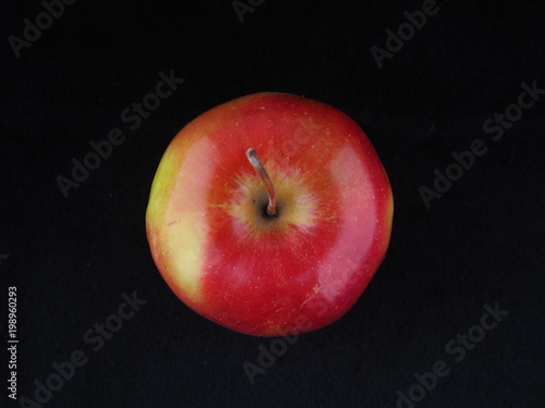apple on a black background
