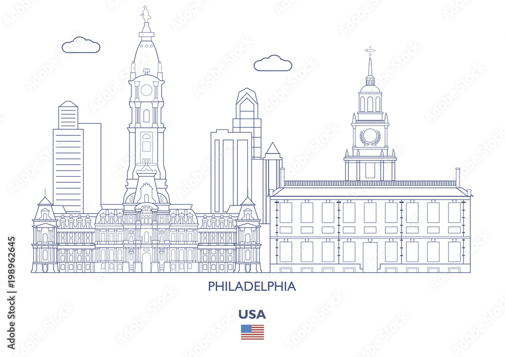 Philadelphia City Skyline, USA