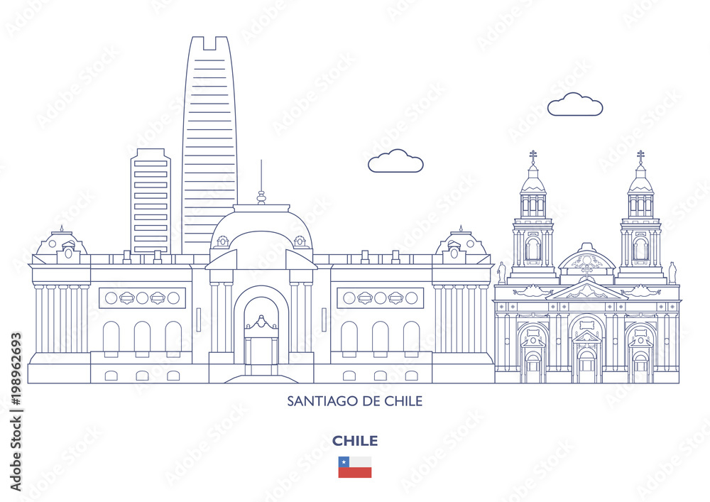 Santiago De Chile City Skyline, Chile