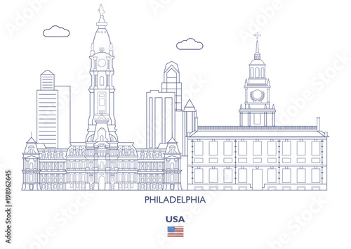 Philadelphia City Skyline, USA