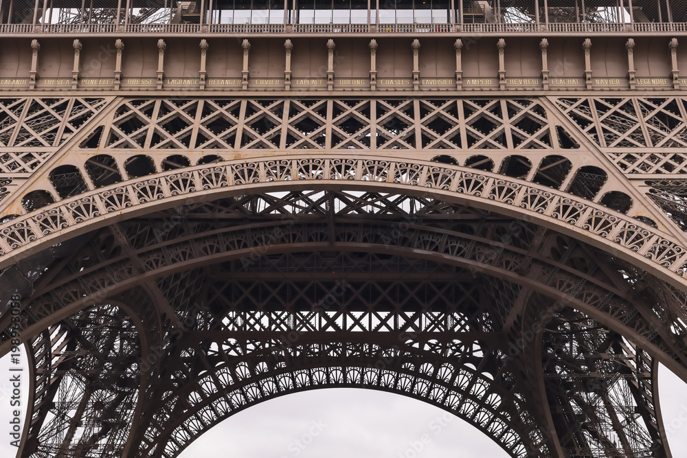 Close Up Eiffel Tower In Paris