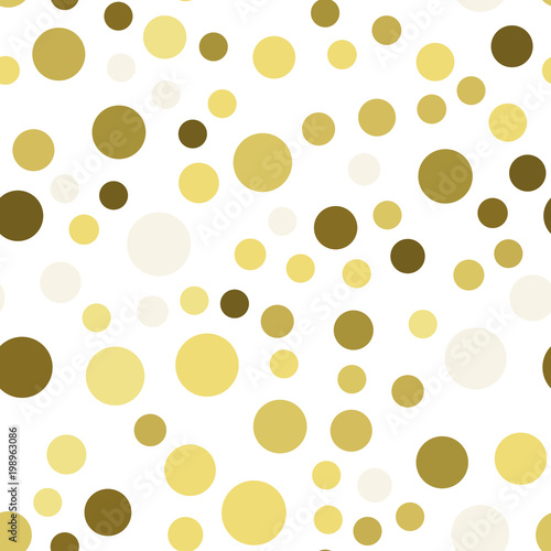 Seamless pattern with chaotic circles. Vector texture