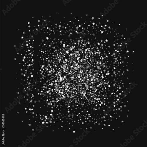 Amazing falling stars. Square shape with amazing falling stars on black background. Brilliant Vector illustration.