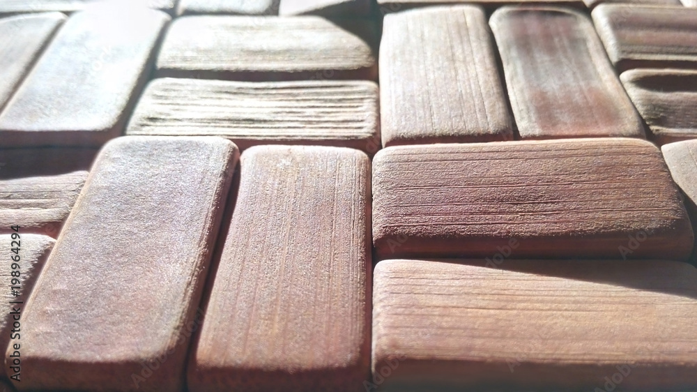 Wooden tile sunlight Wooden tile sunlight