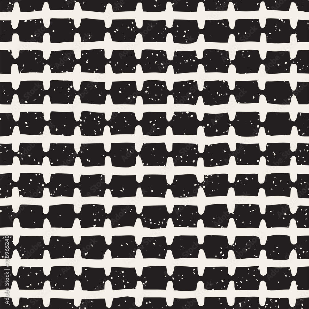 Hand drawn style ethnic seamless pattern. Abstract grungy geometric background in black and white. Hand drawn style ethnic seamless pattern. Abstract grungy geometric background in black and white.