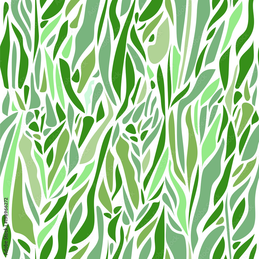 Vector Abstract seamless pattern with curved spots. Drops in different green colors on white background. Modern graphic design. Vector Abstract seamless pattern with curved spots. Drops in different green colors on white background. Modern graphic design.
