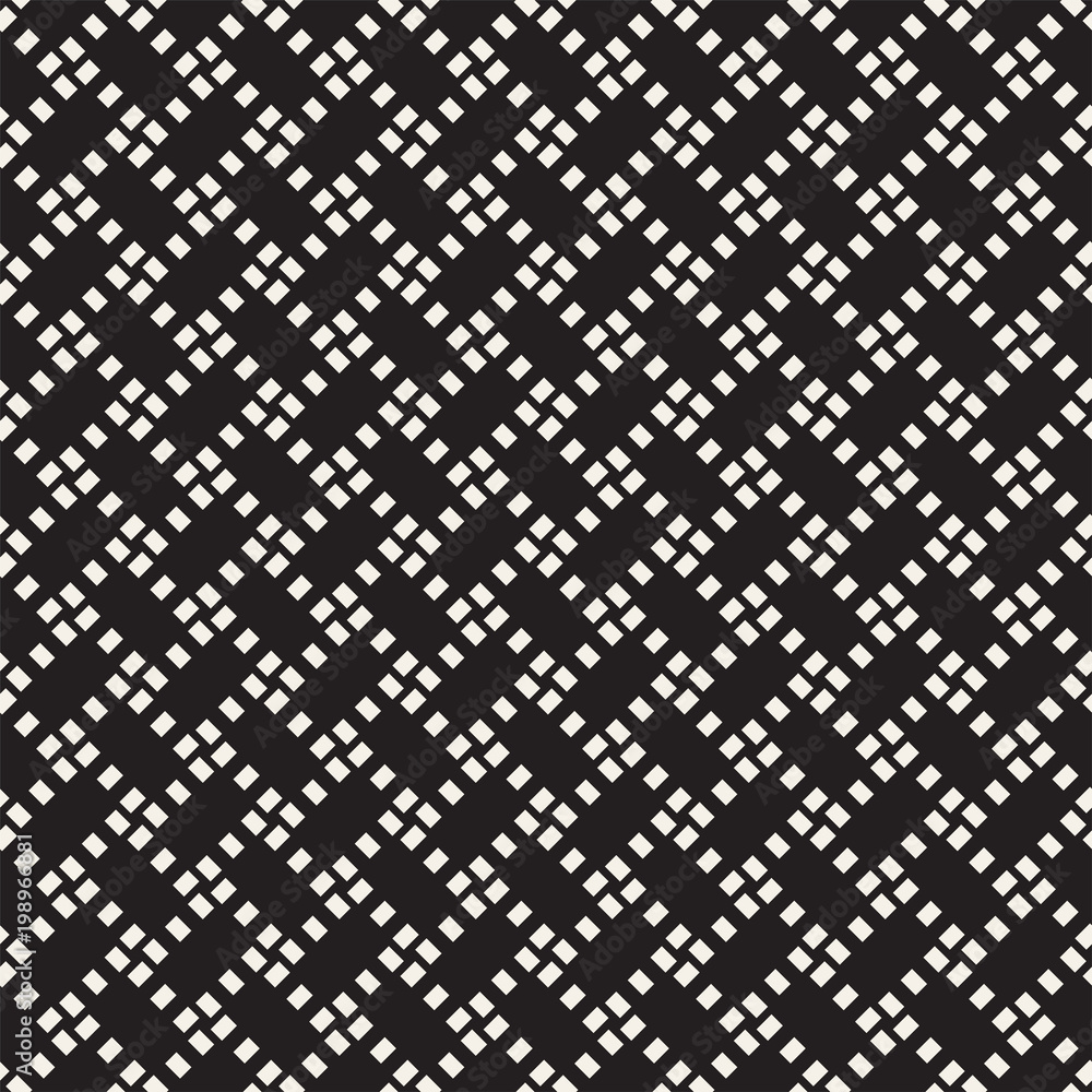 Trendy twill weave Lattice. Abstract Geometric Background Design. Vector Seamless Black and White Pattern. Trendy twill weave Lattice. Abstract Geometric Background Design. Vector Seamless Black and White Pattern.