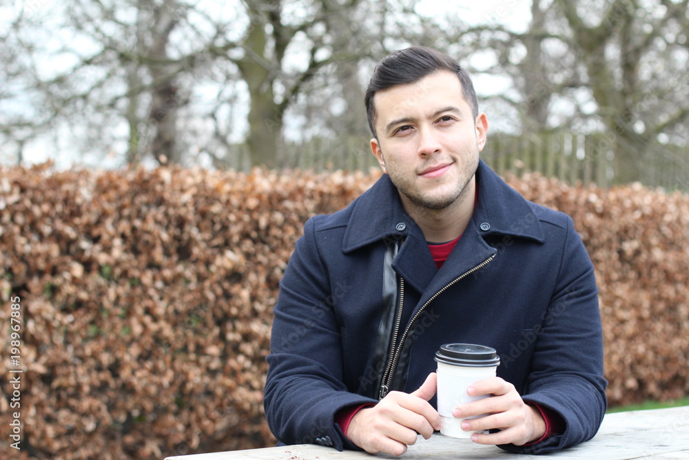 Fashionable businessman wearing a sharp winter outfit Fashionable businessman wearing a sharp winter outfit
