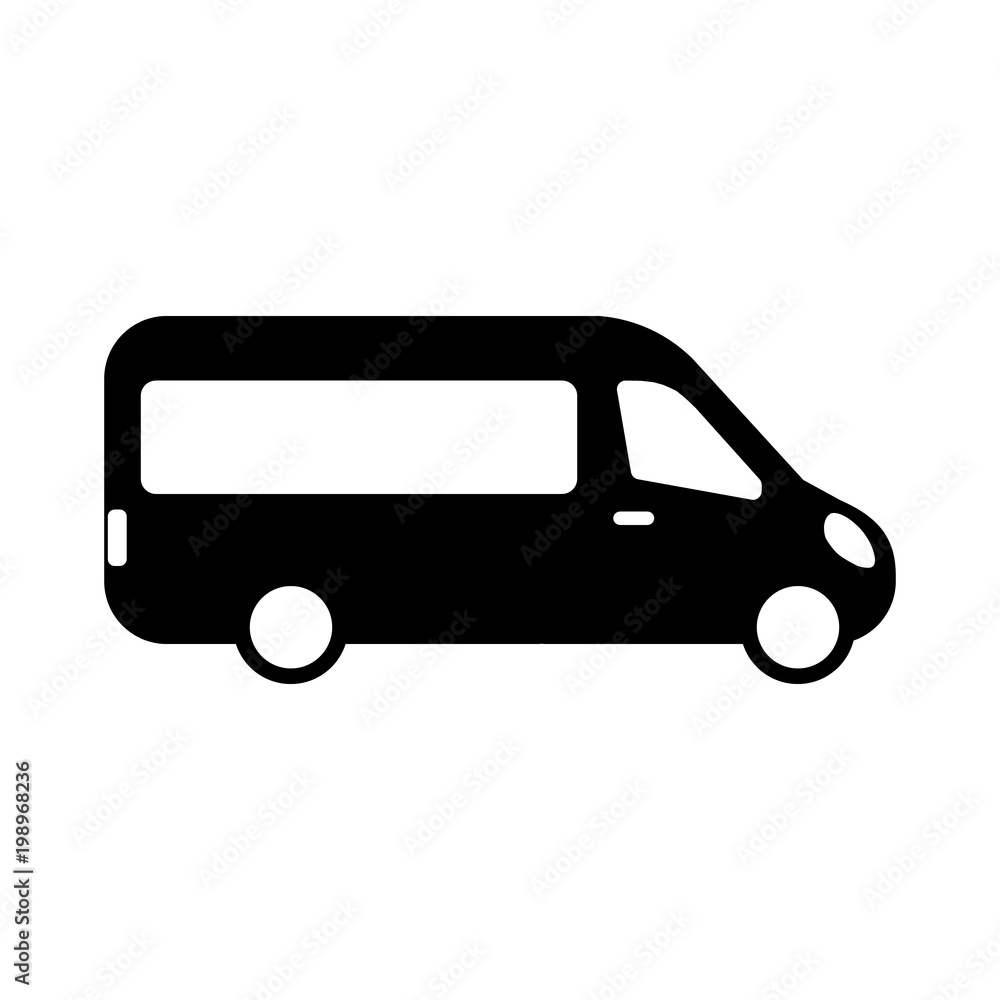 airport shuttle minivan, shuttle bus. flat design airport shuttle minivan, shuttle bus. flat design