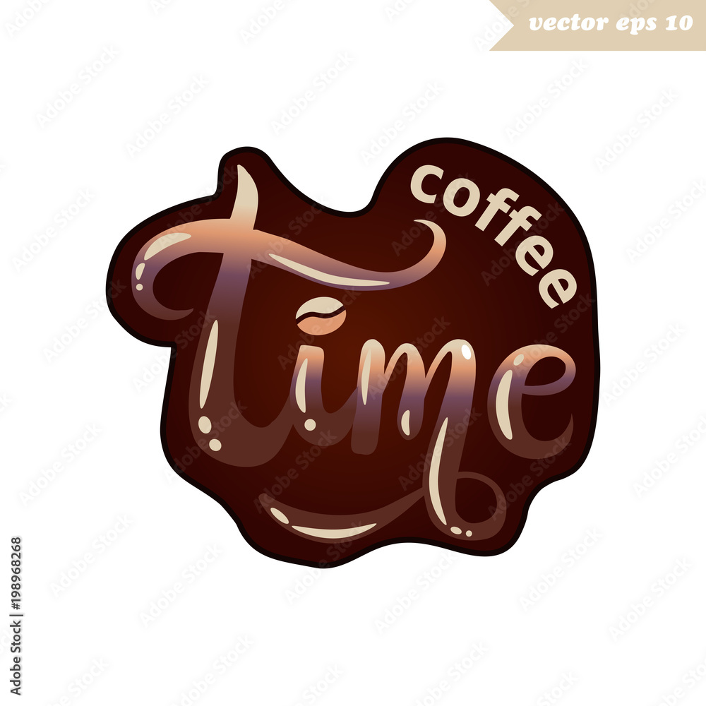 brown color coffee lettering brown color coffee lettering