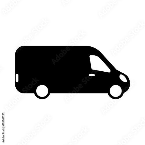 delivery bus icon for delivery service. flat icon
