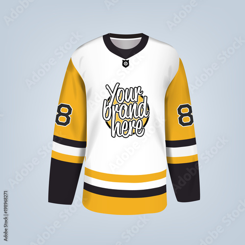 Vector illustration of hockey team jersey template