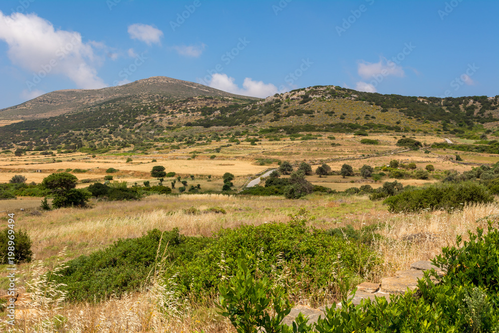 Beautiful rural view in village of Sangri on Naxos Island near the Temple of Demeter. Cyclades. Greece Beautiful rural view in village of Sangri on Naxos Island near the Temple of Demeter. Cyclades. Greece