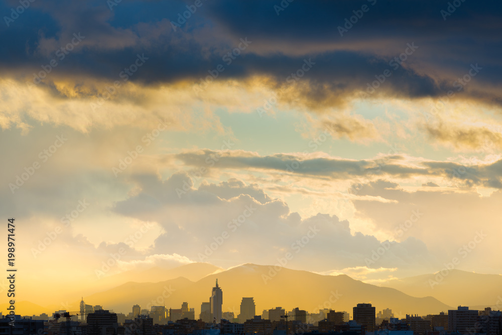 Skyline of downtown Santiago de Chile
