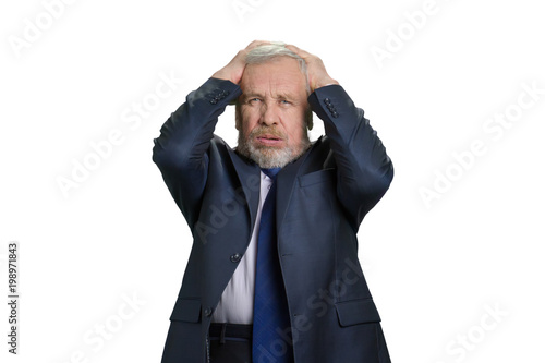 Принти на полотні Worried and stressed businessman