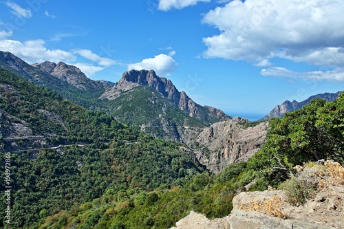 Corsica-view from the road by Porto © bikemp