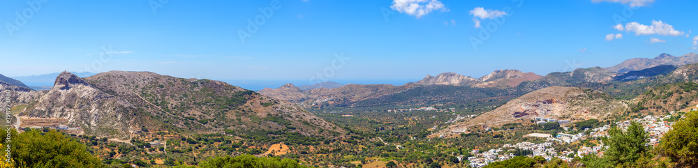 Panoramic view of Naxos island. Greece