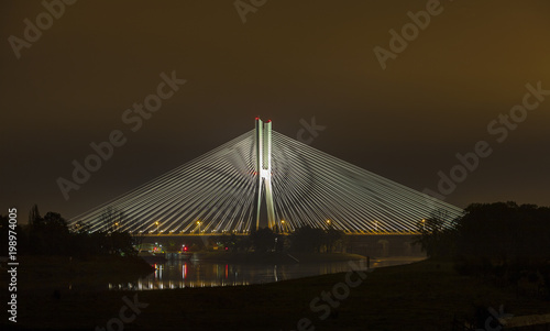 Wroclaw by night  Poland Redzinski Bridge