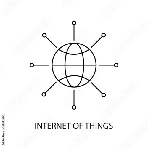 Internet of Things vector icon or design element in outline style
