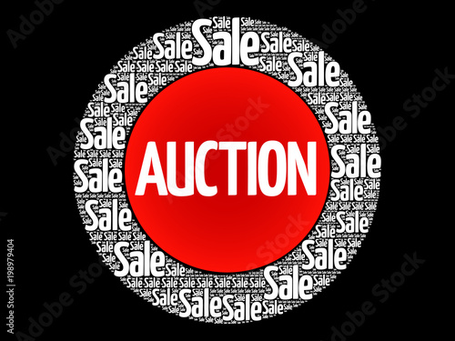 AUCTION word cloud collage, business concept background