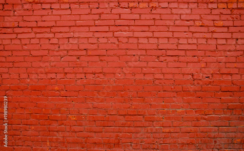 bright red brick wall texture background