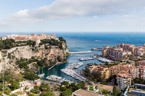 facades of buildings in Monaco