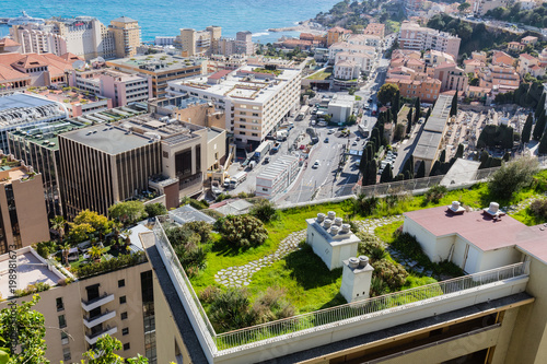 facades of buildings in Monaco