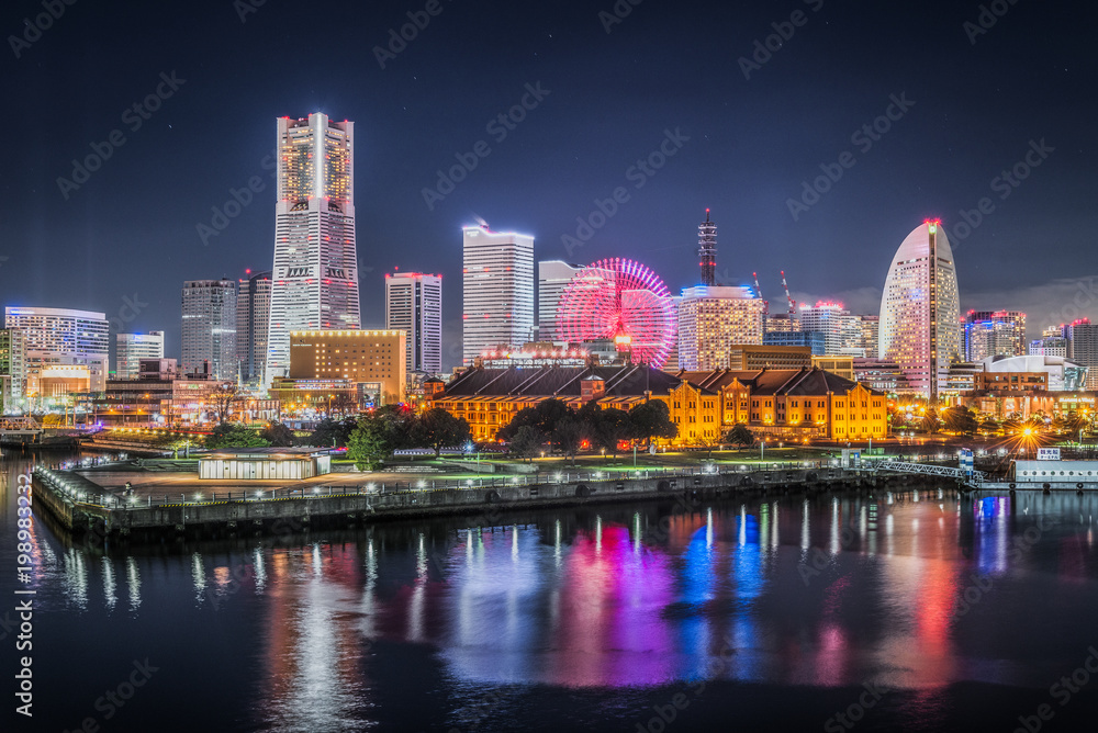 Naklejka premium Kanagawa-Minatomirai