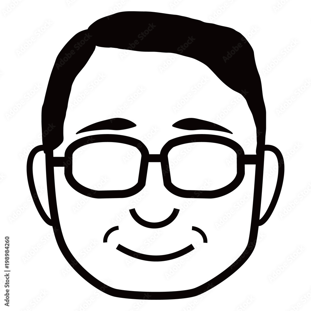 微笑むおじさん 微笑むおじさん
