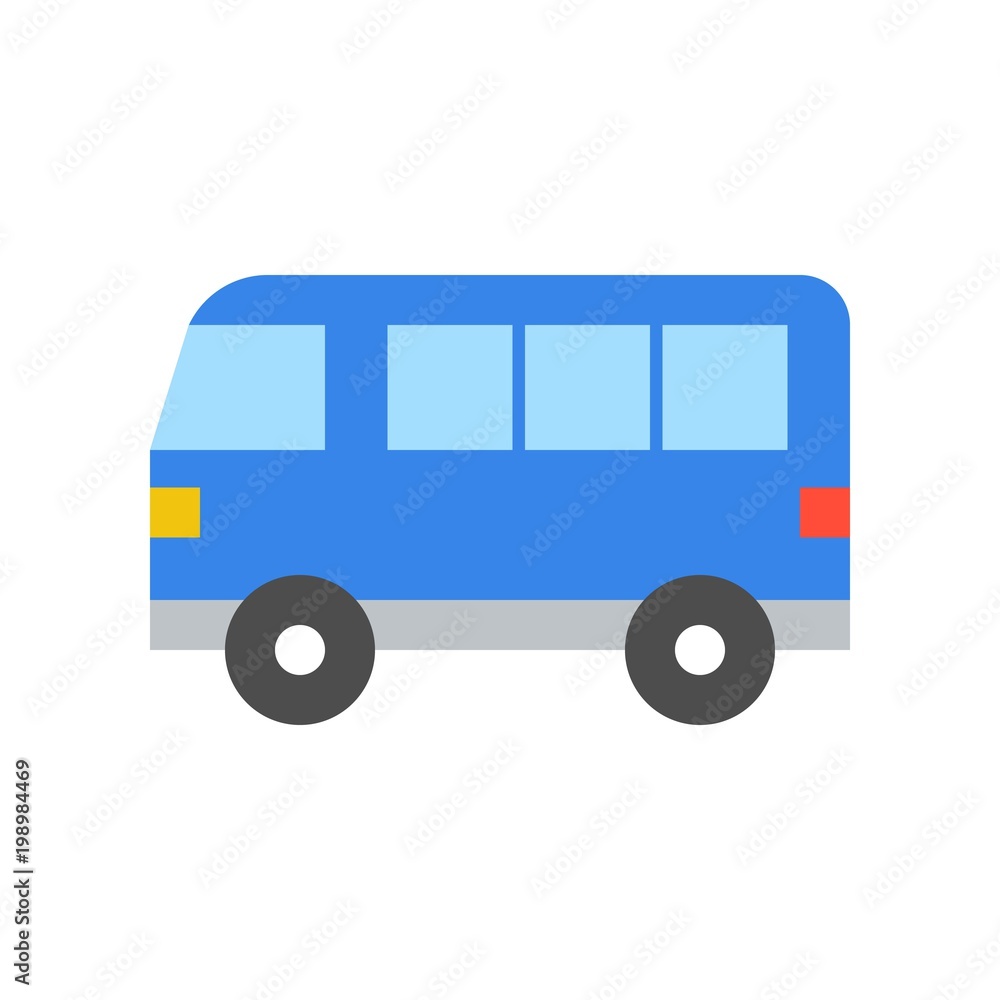 simple van, transportation icon, flat design simple van, transportation icon, flat design