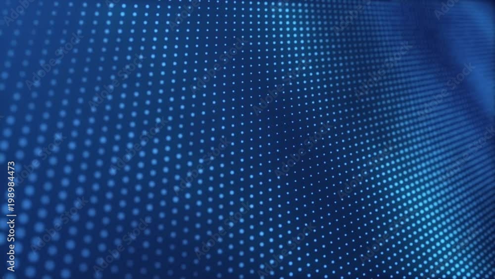 Abstract blue cg motion waving texture with glowing defocused particles. Cyber or technology digital landscape background. 1920p Full hd Abstract blue cg motion waving texture with glowing defocused particles. Cyber or technology digital landscape background. 1920p Full hd