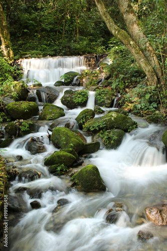 Beautiful waterfall in the Shivapuri Nagarjun National park, Kathmandu, Nepal photo