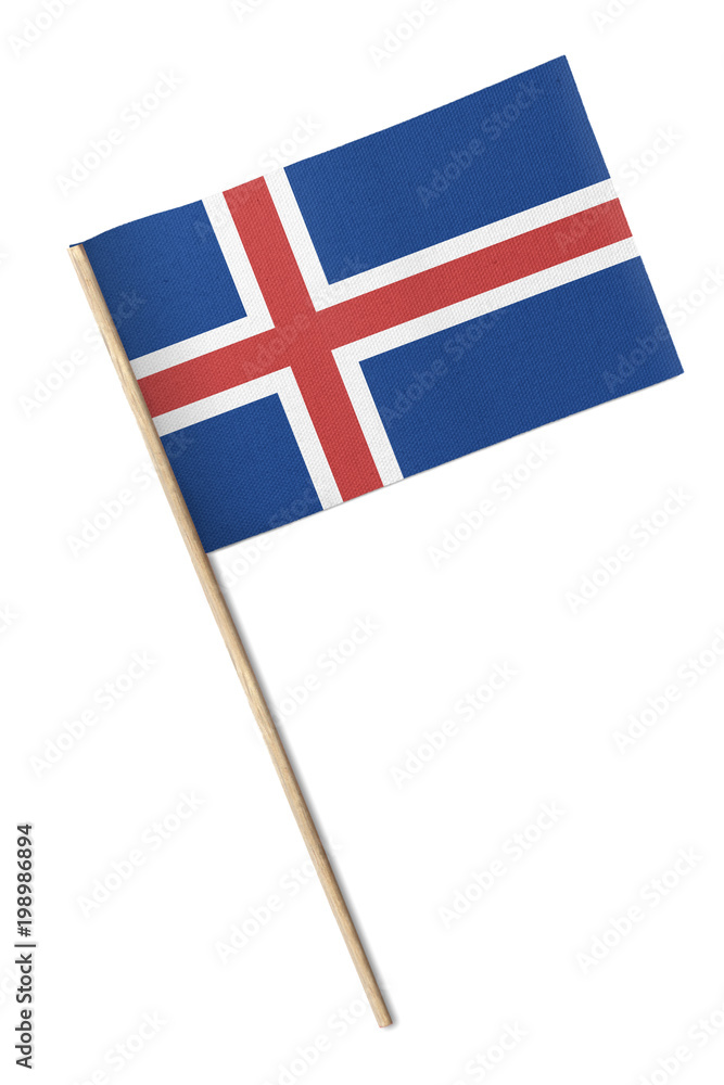 Iceland Small flag isolated on a white background