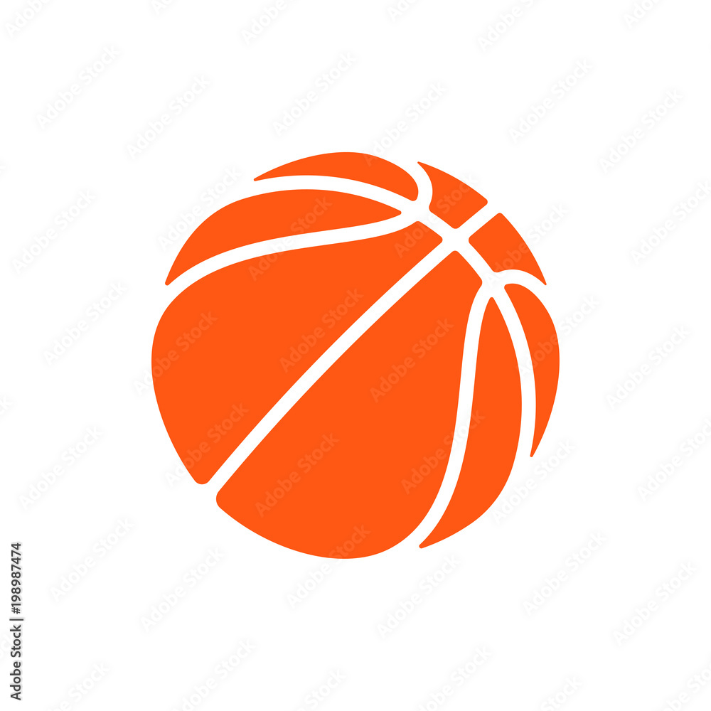 Vecteur Stock Basketball logo vector icon for streetball championship  tournament, school or college team league. Vector flat basket ball symbol  for basketball fan club | Adobe Stock