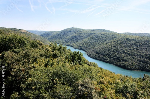 view on Lim bay or Lim canal in Istria, Croatia
