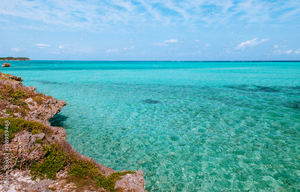 crystal clear turquoise water at Ikema Bridge, Miyako, Okinawa crystal clear turquoise water at Ikema Bridge, Miyako, Okinawa