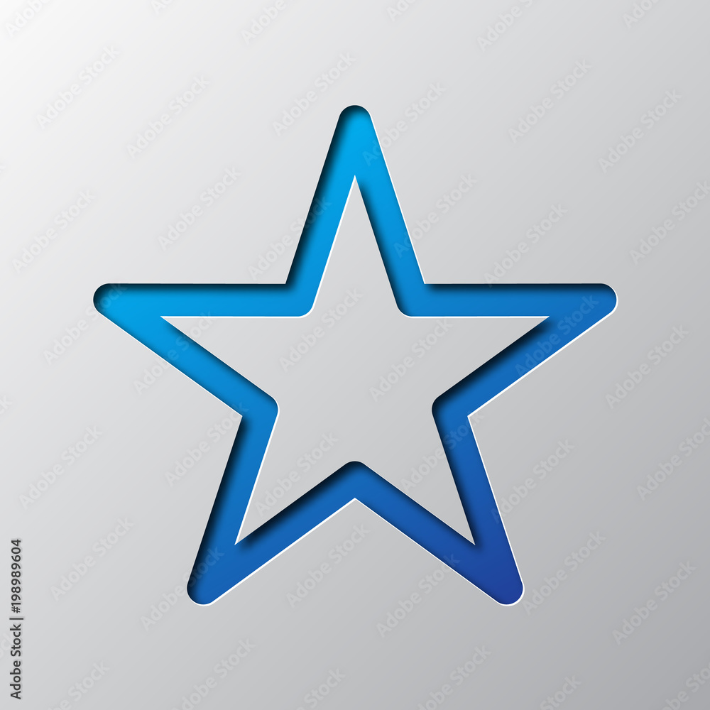 Star cut from paper. Vector illustration Star cut from paper. Vector illustration