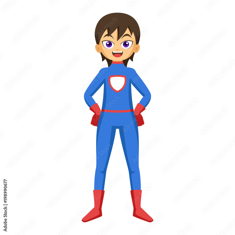 Girl Superhero Vector Illustration Cartoon Style Girl Superhero Vector Illustration Cartoon Style