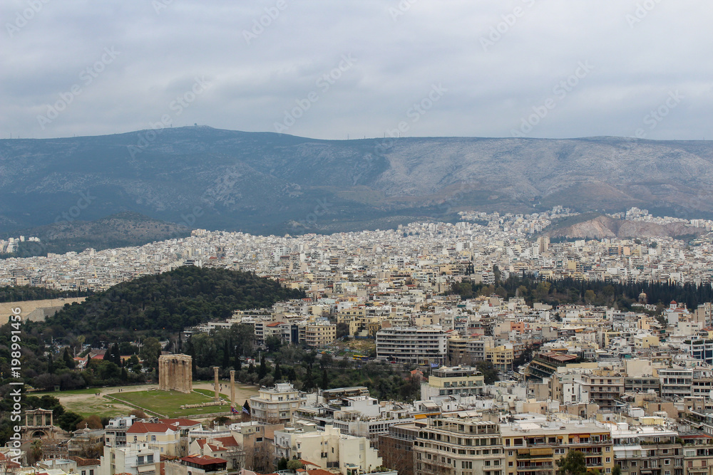 Panorámica de la ciudad de Atenas