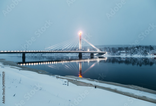 Bridge over Kemijoki at Rovaniemi photo