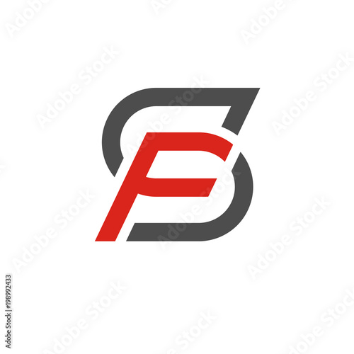 SP letter logo design vector illustration template, S letter logo vector, letter S and F logo vector, creative Letter SF letter logo