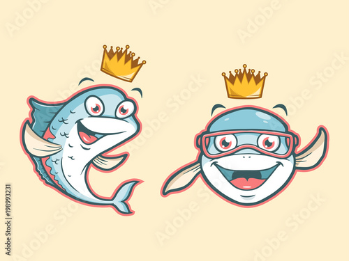Happy Fish Mascot 