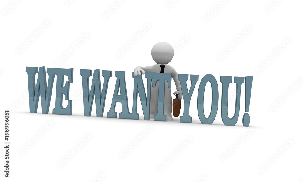 We want you, 3d rendering We want you, 3d rendering
