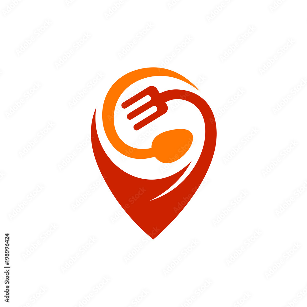 Find Restaurant, Spoon and Fork In Pin Form Find Restaurant, Spoon and Fork In Pin Form